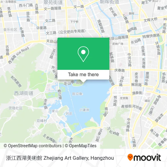 浙江西湖美術館 Zhejiang Art Gallery map