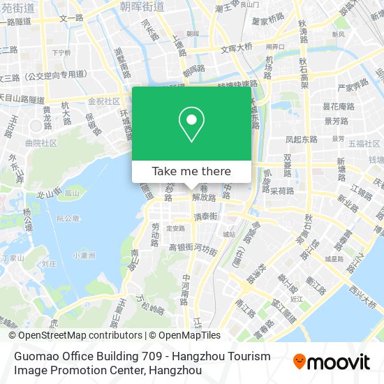 Guomao Office Building 709 - Hangzhou Tourism Image Promotion Center map