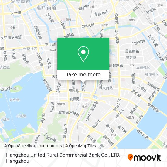 Hangzhou United Rural Commercial Bank Co., LTD. map
