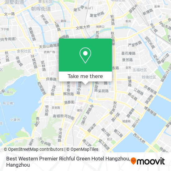 Best Western Premier Richful Green Hotel Hangzhou map