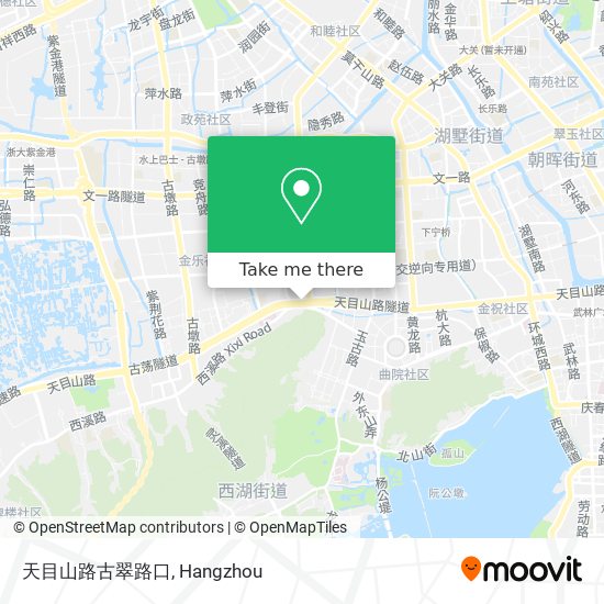 天目山路古翠路口 map