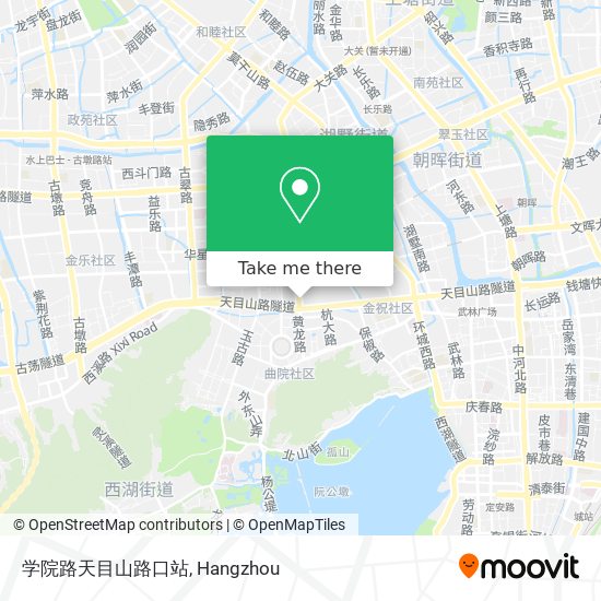 学院路天目山路口站 map