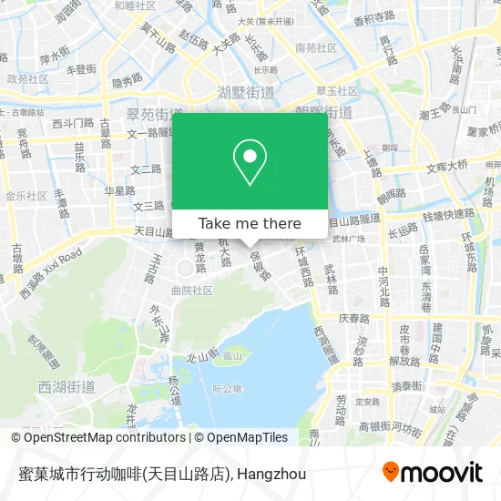 蜜菓城市行动咖啡(天目山路店) map