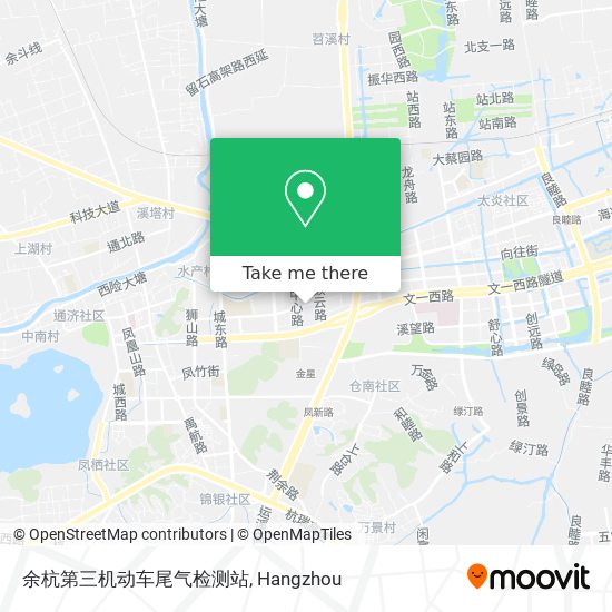 余杭第三机动车尾气检测站 map