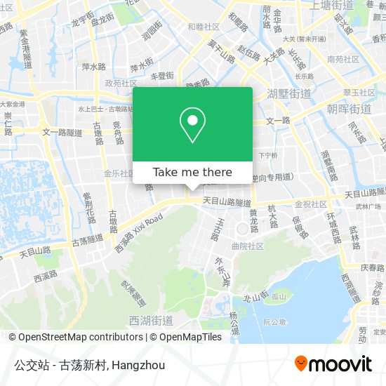 公交站 - 古荡新村 map