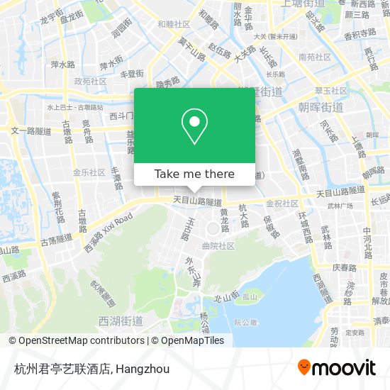 杭州君亭艺联酒店 map