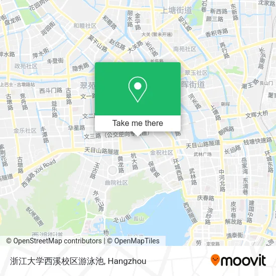 浙江大学西溪校区游泳池 map