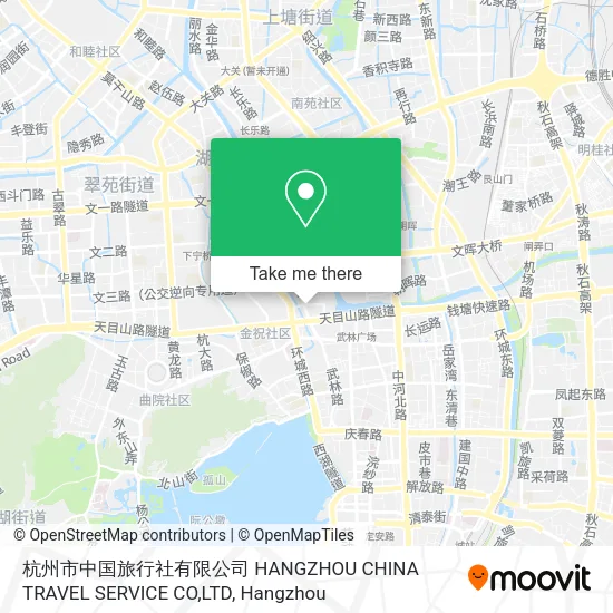 杭州市中国旅行社有限公司 HANGZHOU CHINA TRAVEL SERVICE CO,LTD map