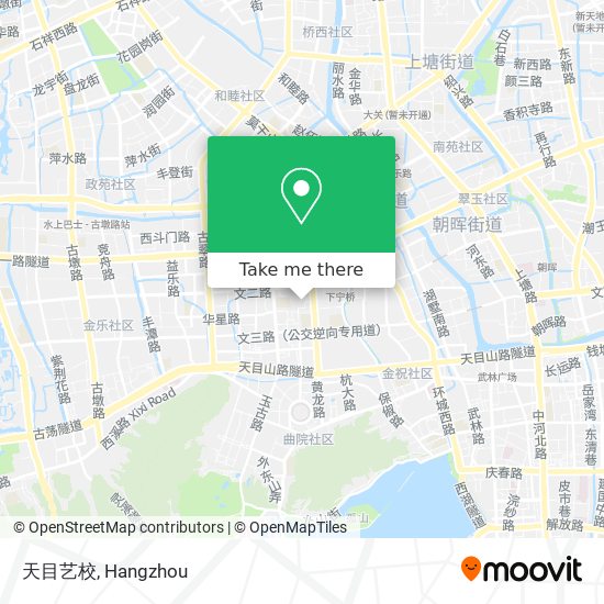 天目艺校 map