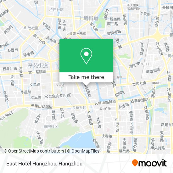 East Hotel Hangzhou map