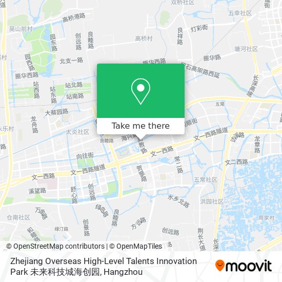 Zhejiang Overseas High-Level Talents Innovation Park 未来科技城海创园 map