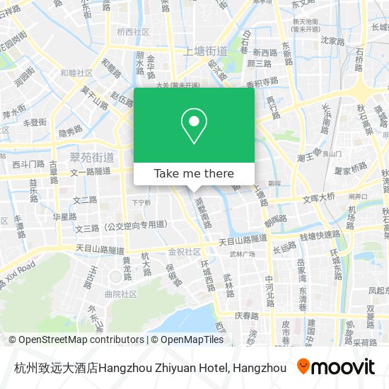 杭州致远大酒店Hangzhou Zhiyuan Hotel map