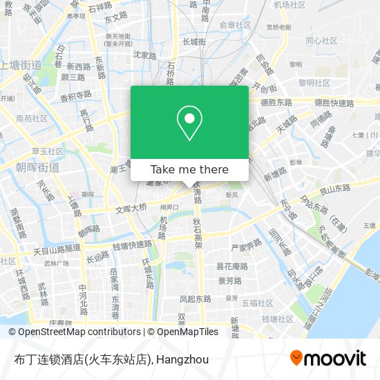 布丁连锁酒店(火车东站店) map