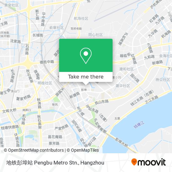 地铁彭埠站 Pengbu Metro Stn. map