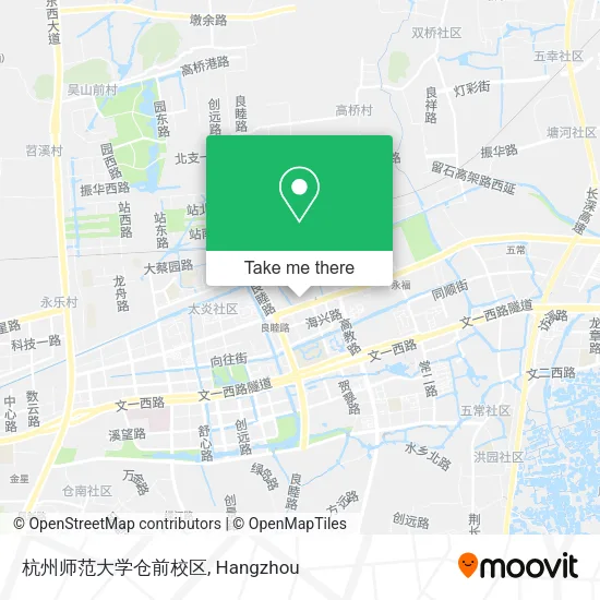 杭州师范大学仓前校区 map