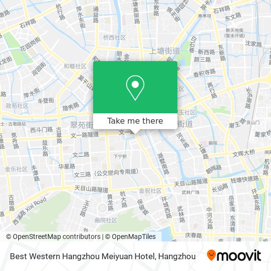 Best Western Hangzhou Meiyuan Hotel map