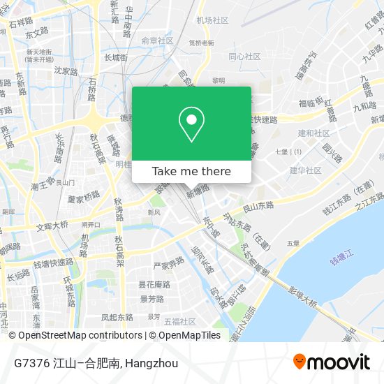 G7376 江山–合肥南 map