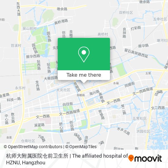 杭师大附属医院仓前卫生所 | The affiliated hospital of HZNU map