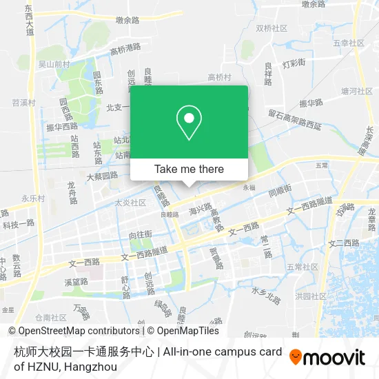 杭师大校园一卡通服务中心 | All-in-one campus card of HZNU map
