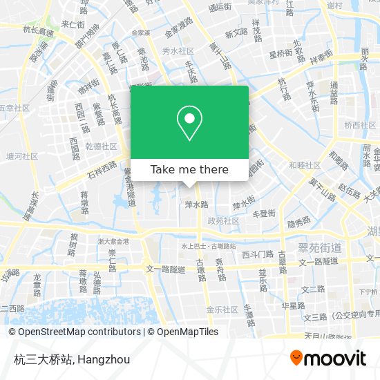 杭三大桥站 map