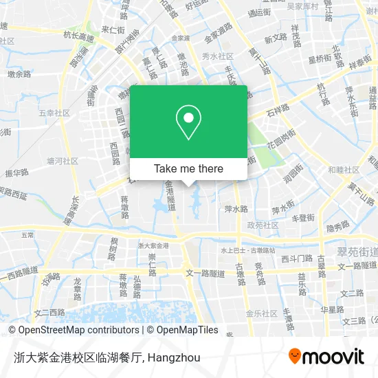 浙大紫金港校区临湖餐厅 map