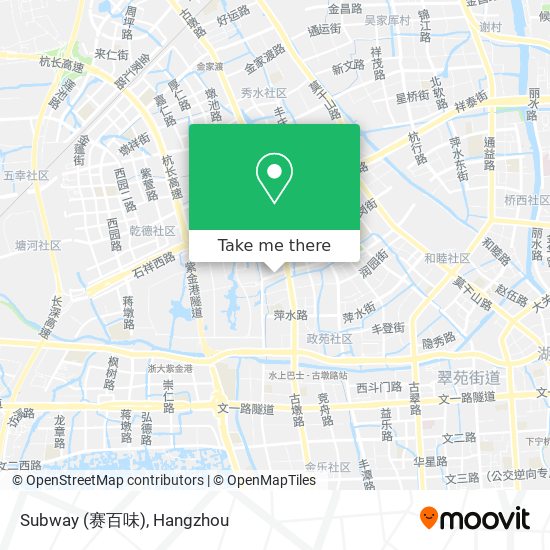 Subway (赛百味) map