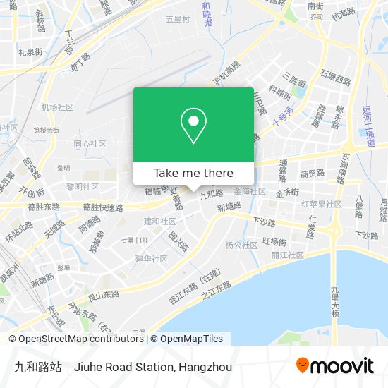九和路站｜Jiuhe Road Station map