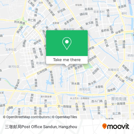 三墩邮局Post Office Sandun map