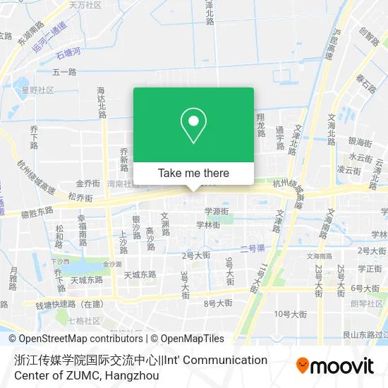 浙江传媒学院国际交流中心||Int' Communication Center of ZUMC map