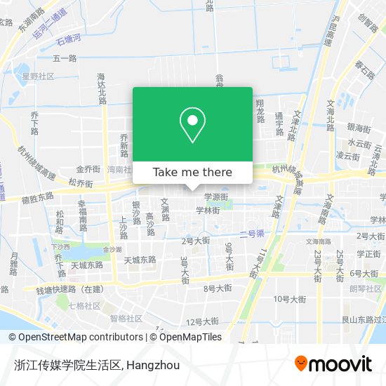 浙江传媒学院生活区 map