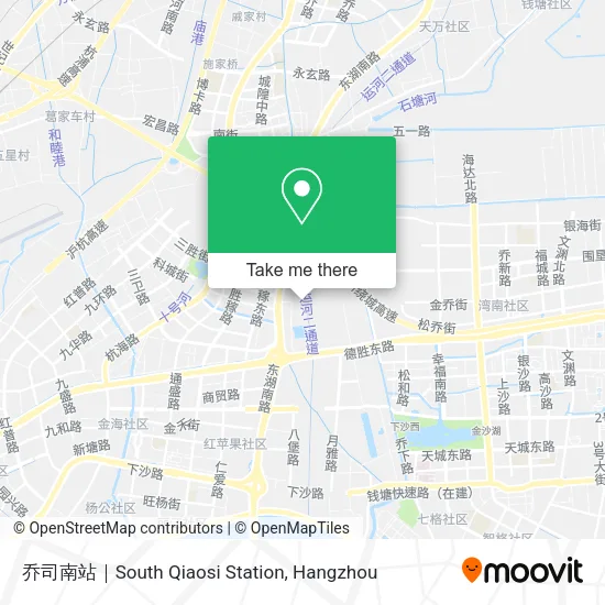 乔司南站｜South Qiaosi Station map