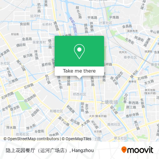 隐上花园餐厅（运河广场店） map