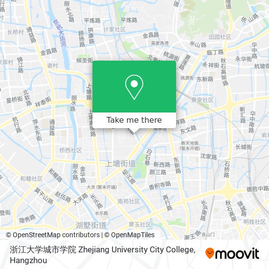 浙江大学城市学院 Zhejiang University City College map