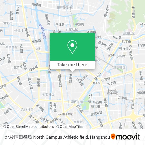 北校区田径场 North Campus Athletic field map