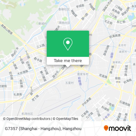 G7357 (Shanghai - Hangzhou) map