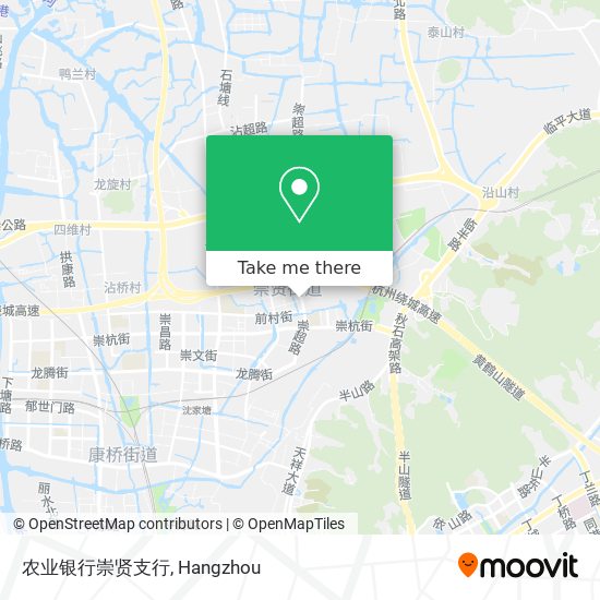 农业银行崇贤支行 map
