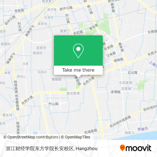 浙江财经学院东方学院长安校区 map
