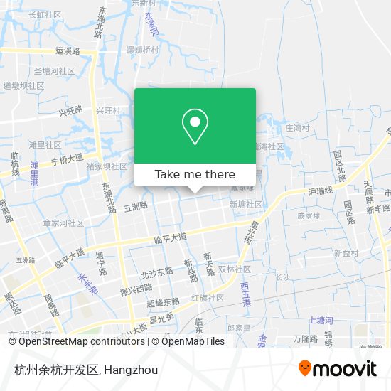 杭州余杭开发区 map