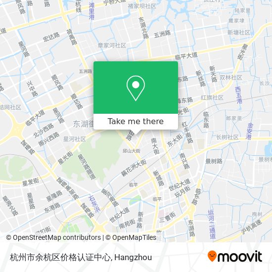 杭州市余杭区价格认证中心 map