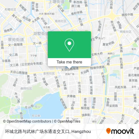 环城北路与武林广场东通道交叉口 map