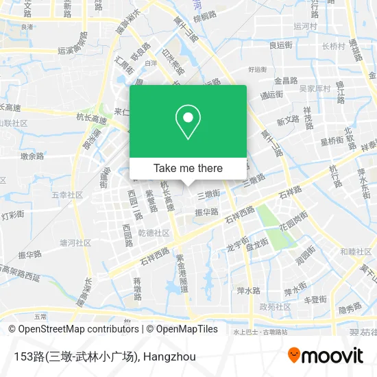 153路(三墩-武林小广场) map