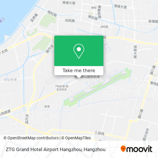 ZTG Grand Hotel Airport Hangzhou map