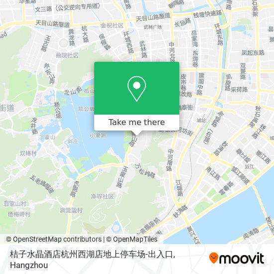 桔子水晶酒店杭州西湖店地上停车场-出入口 map