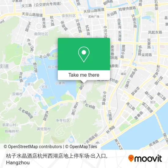 桔子水晶酒店杭州西湖店地上停车场-出入口 map
