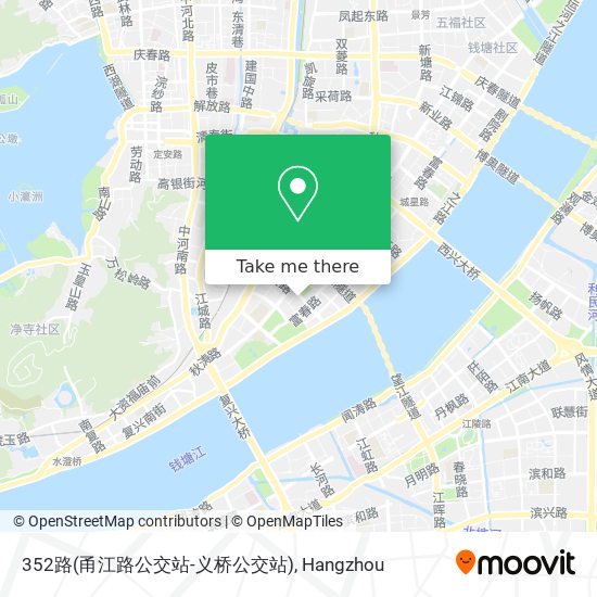 352路(甬江路公交站-义桥公交站) map