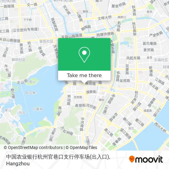 中国农业银行杭州官巷口支行停车场(出入口) map