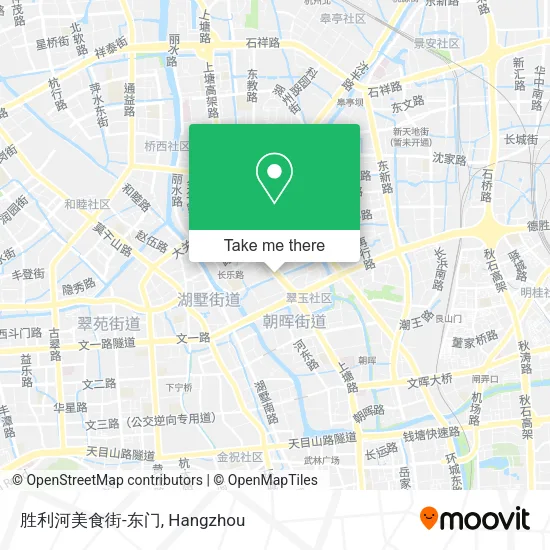 胜利河美食街-东门 map