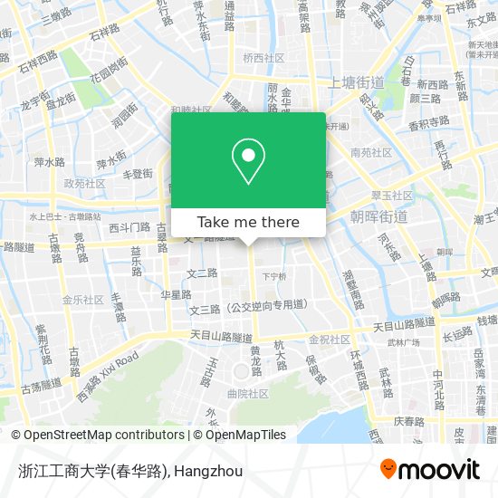 浙江工商大学(春华路) map