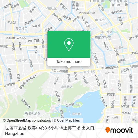 世贸丽晶城·欧美中心3-5小时地上停车场-出入口 map