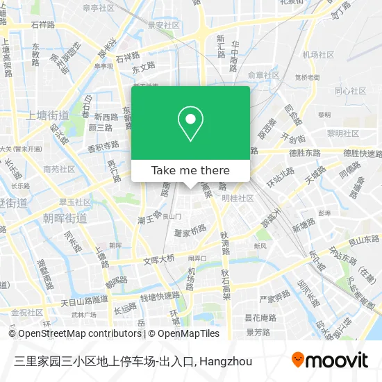 三里家园三小区地上停车场-出入口 map